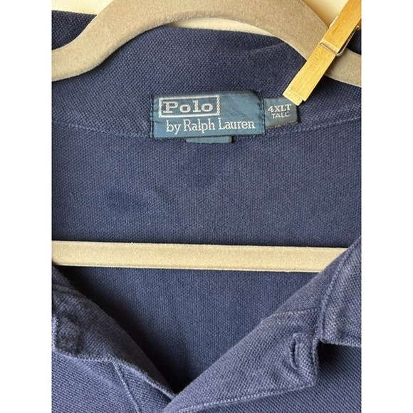 Polo by Ralph Lauren Blue Tall Polo Shirt 4XLT Menswear Work‎ Plus Size Relaxed - Picture 4 of 6